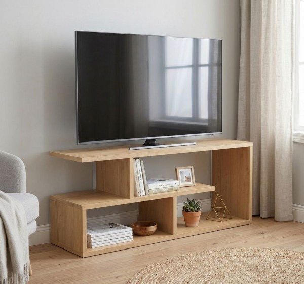 Έπιπλο τηλεόρασης Forever Megapap χρώμα φυσικό οξιάς 100x30x40cm.