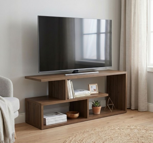 Έπιπλο τηλεόρασης Forever Megapap χρώμα καρυδί 100x30x40cm.