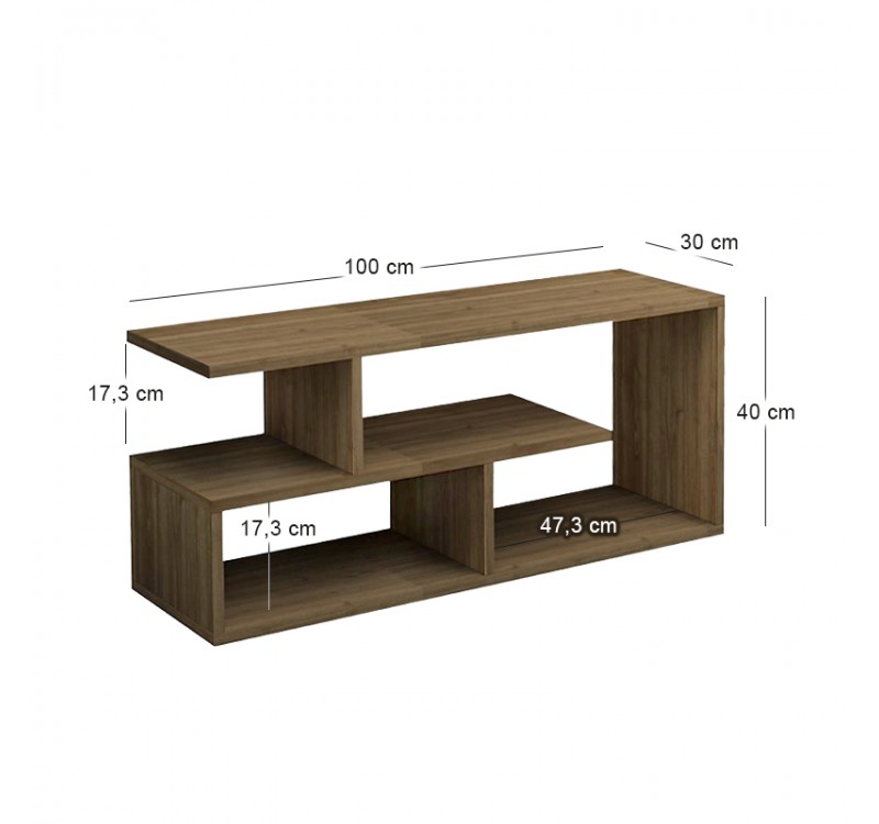 Έπιπλο τηλεόρασης Forever Megapap χρώμα καρυδί 100x30x40cm.