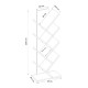 Βιβλιοθήκη Maxy Megapap χρώμα καρυδί 45x26,4x120εκ.