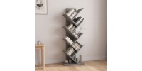 Βιβλιοθήκη Maxy Megapap χρώμα γκρι σκυροδέματος 45x26,4x120εκ.