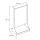 Έπιπλο εισόδου Glimer Megapap χρώμα λευκό 88,2x34,6x128εκ.