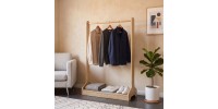 Έπιπλο εισόδου Glimer Megapap χρώμα φυσικό οξιάς 88,2x34,6x128εκ.
