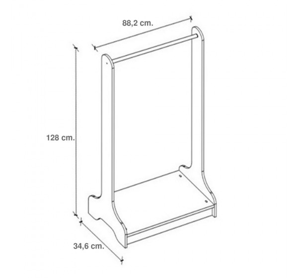 Έπιπλο εισόδου Glimer Megapap χρώμα φυσικό οξιάς 88,2x34,6x128εκ.
