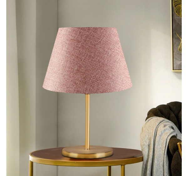 Φωτιστικό επιτραπέζιο Rosenthal Megapap ύφασμα Pvc χρώμα ροζ/χρυσό 22x17x37εκ.
