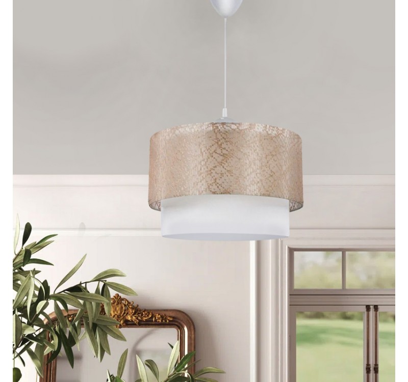 Φωτιστικό οροφής Whitehouse Megapap υφασμάτινο μονόφωτο χρώμα χρυσό 30x20x55εκ.