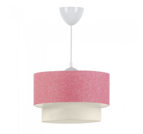Φωτιστικό οροφής Whitehouse Megapap υφασμάτινο μονόφωτο χρώμα ροζ 30x20x55εκ.
