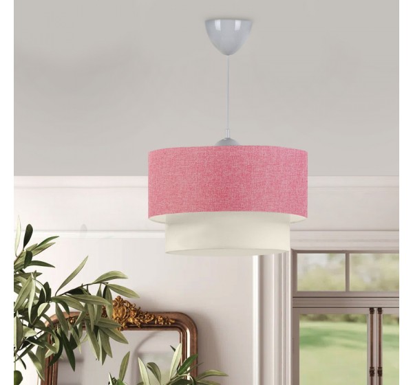 Φωτιστικό οροφής Whitehouse Megapap υφασμάτινο μονόφωτο χρώμα ροζ 30x20x55εκ.