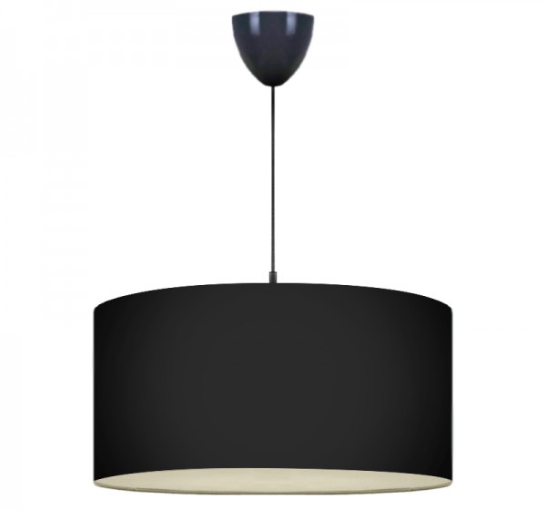 Φωτιστικό οροφής Monahan Megapap υφασμάτινο μονόφωτο χρώμα μαύρο 38x21x70εκ.