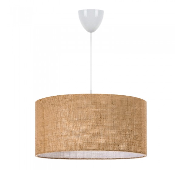 Φωτιστικό οροφής Monahan Megapap E27 γιούτα μονόφωτο χρώμα μπεζ 38x21x70εκ.