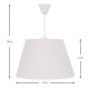 Φωτιστικό οροφής Elanor Megapap υφασμάτινο μονόφωτο χρώμα λευκό 37x21x70εκ.