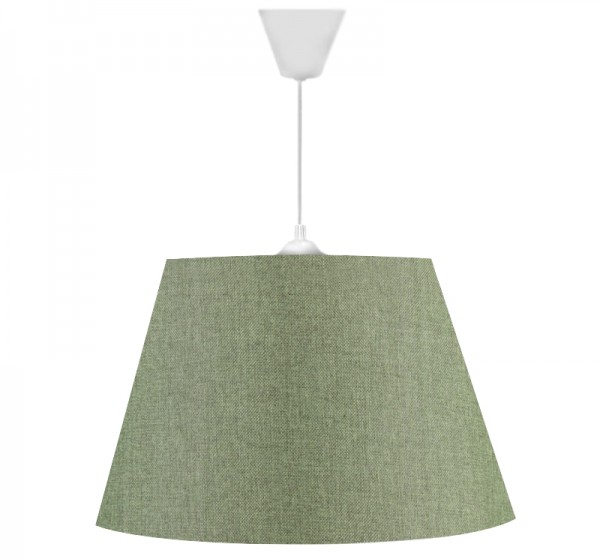 Φωτιστικό οροφής Elanor Megapap υφασμάτινο μονόφωτο χρώμα κυπαρισσί 37x21x70εκ.