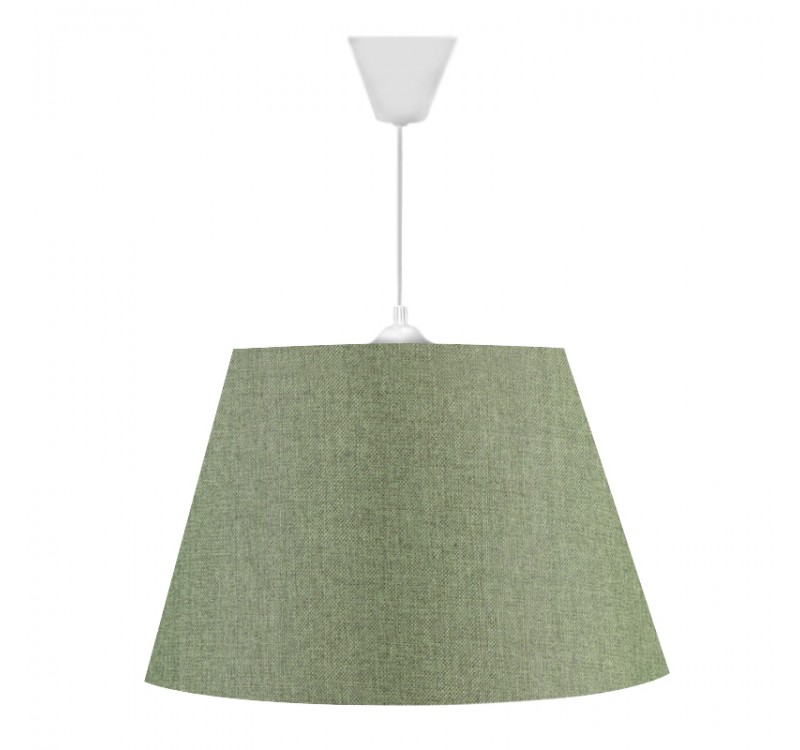 Φωτιστικό οροφής Elanor Megapap υφασμάτινο μονόφωτο χρώμα κυπαρισσί 37x21x70εκ.