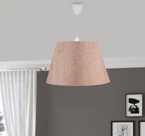 Φωτιστικό οροφής Elanor Megapap υφασμάτινο μονόφωτο χρώμα ροζ 37x21x70εκ.