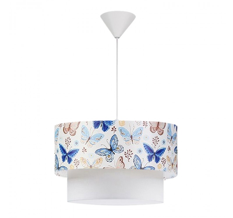 Φωτιστικό οροφής Goofy Megapap υφασμάτινο μονόφωτο με χαριτωμένες πεταλούδες 30x20x70εκ.