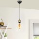 Φωτιστικό οροφής Rustic Megapap E27 μεταλλικό μονόφωτο χρώμα retro antique 100-120εκ.