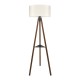 Φωτιστικό δαπέδου Thomas Megapap E27 Mdf/ύφασμα Pvc χρώμα καρυδί - κρεμ 38x38x135εκ.