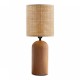 Φωτιστικό επιτραπέζιο Cora Megapap E14 ξύλινο - pe rattan χρώμα φυσικό Ø15x35εκ.
