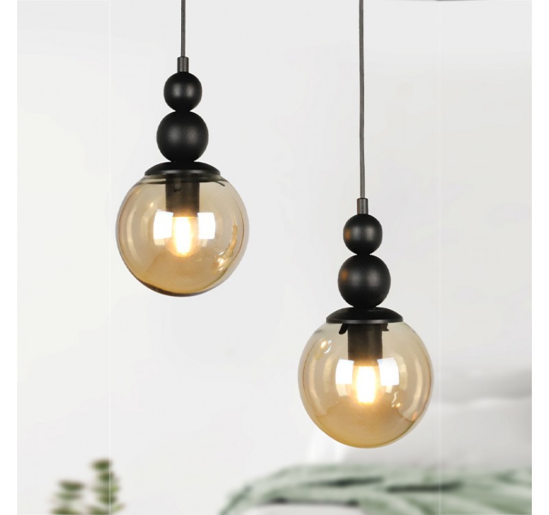 Φωτιστικό οροφής Latona Megapap E27 μεταλλικό δίφωτο χρώμα μαύρο 25x25x80εκ.