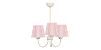Φωτιστικό οροφής Ovana Megapap E27 μεταλλικό - υφασμάτινο τρίφωτο χρώμα ροζ 45x45x50εκ.