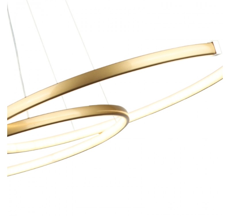 Φωτιστικό οροφής Led Cres Megapap μεταλλικό χρώμα χρυσό 70x48x65εκ.