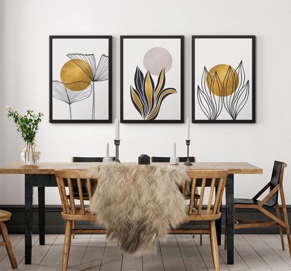 Πίνακας "Plants" Megapap 3 τμχ. σε πλαίσιο 35x45x2εκ.