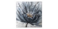 Πίνακας σε καμβά "Blue Flower" Megapap ψηφιακής εκτύπωσης 100x100x3εκ.