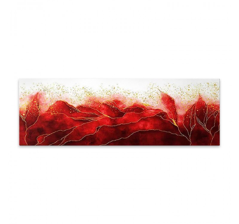 Πίνακας σε καμβά "Red Passion" Megapap ψηφιακής εκτύπωσης 120x40x3εκ.