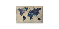 Πίνακας σε καμβά "World Map" Megapap ψηφιακής εκτύπωσης 75x50x3εκ.