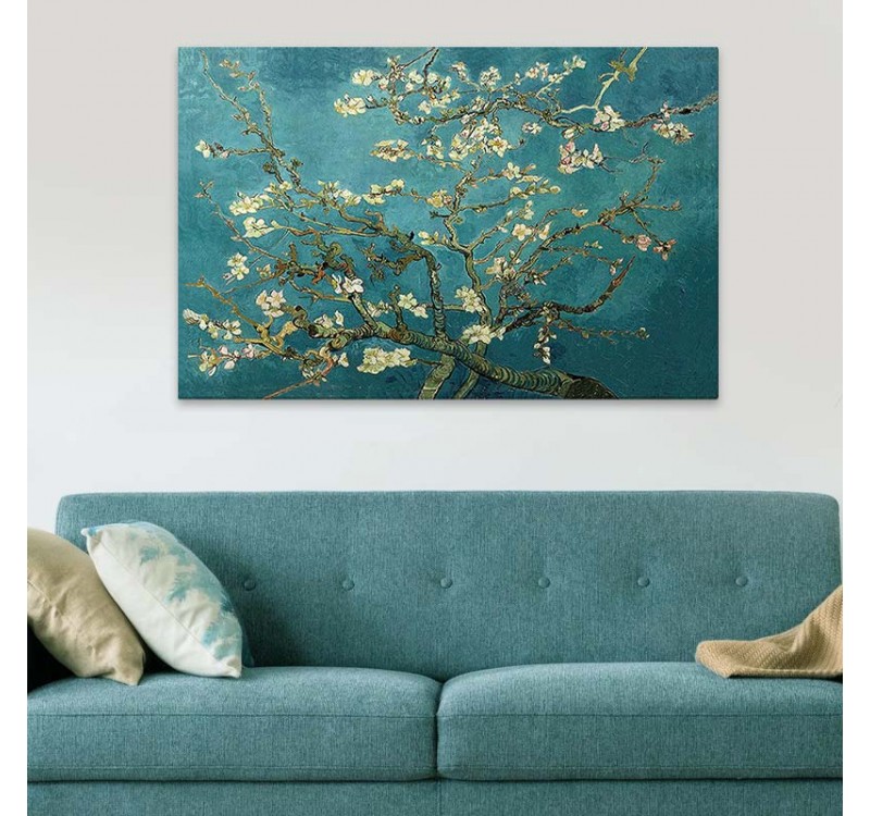 Πίνακας σε καμβά "Blooming Flowers" Megapap ψηφιακής εκτύπωσης 140x100x3εκ.