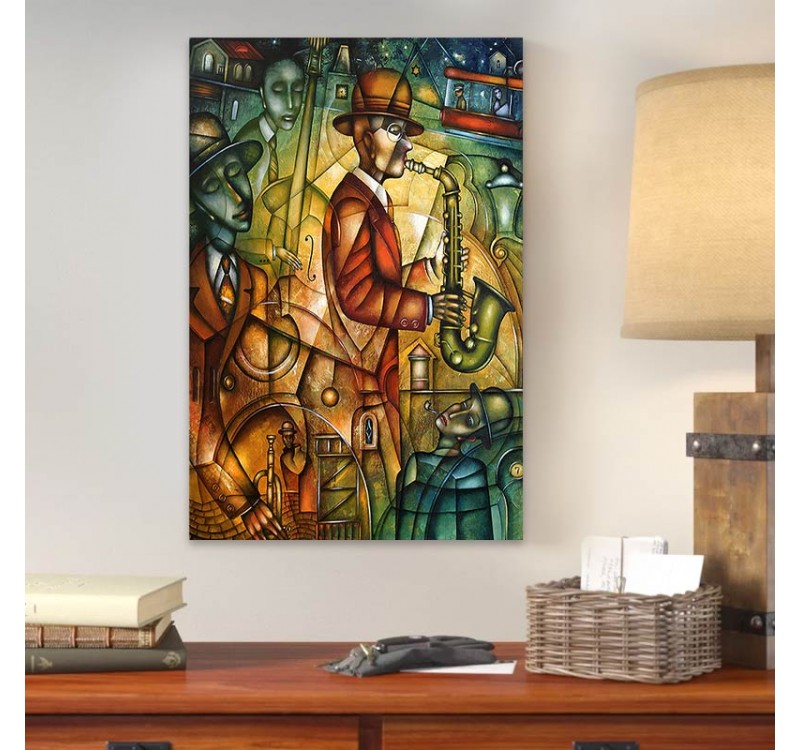 Πίνακας σε καμβά "Street Artists" Megapap ψηφιακής εκτύπωσης 50x75x3εκ.