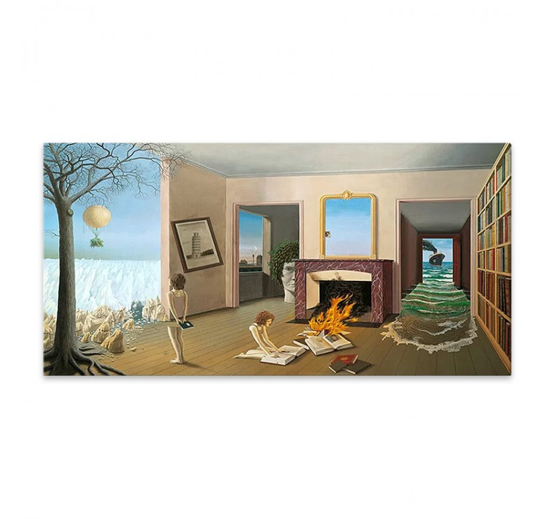 Πίνακας σε καμβά "Entre Les Trous De La Memoire" Megapap ψηφιακής εκτύπωσης 80x40x3εκ.