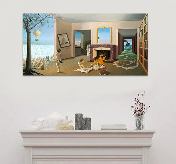 Πίνακας σε καμβά "Entre Les Trous De La Memoire" Megapap ψηφιακής εκτύπωσης 80x40x3εκ.