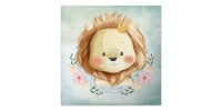 Πίνακας σε καμβά "Baby Lion" Megapap ψηφιακής εκτύπωσης 40x40x3εκ.