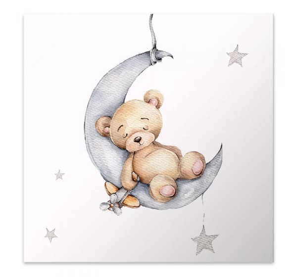 Πίνακας σε καμβά "Baby Bear" Megapap ψηφιακής εκτύπωσης 40x40x3εκ.