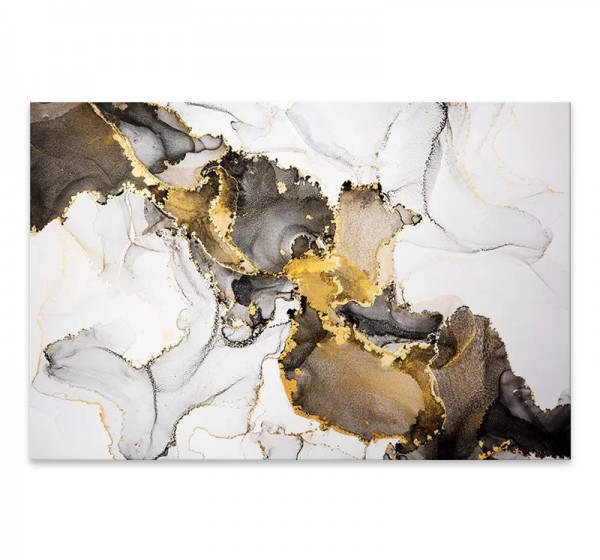 Πίνακας σε καμβά "Abstract Golden Dream" Megapap ψηφιακής εκτύπωσης 100x70x3εκ.