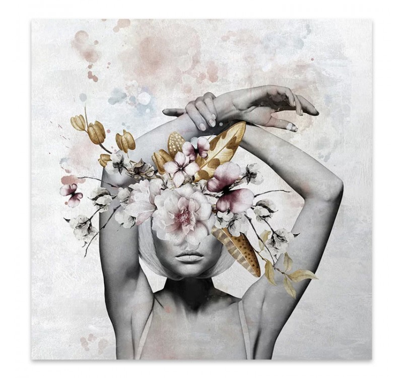 Πίνακας σε καμβά "Hidden Face" Megapap ψηφιακής εκτύπωσης 100x100x3εκ.