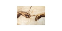 Πίνακας σε καμβά "The Creation of Adam" Megapap ψηφιακής εκτύπωσης 125x80x3εκ.