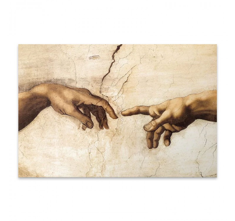 Πίνακας σε καμβά "The Creation of Adam" Megapap ψηφιακής εκτύπωσης 125x80x3εκ.