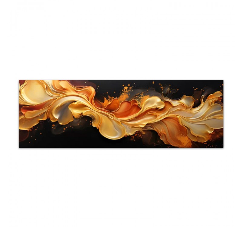 Πίνακας σε καμβά "Abstract Heat Wave" Megapap ψηφιακής εκτύπωσης 150x50x3εκ.