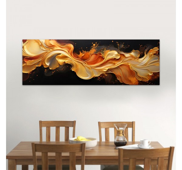 Πίνακας σε καμβά "Abstract Heat Wave" Megapap ψηφιακής εκτύπωσης 150x50x3εκ.