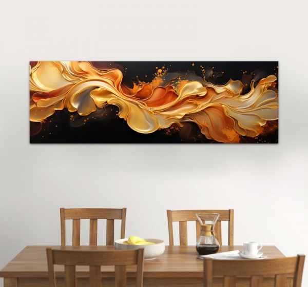 Πίνακας σε καμβά "Abstract Heat Wave" Megapap ψηφιακής εκτύπωσης 150x50x3εκ.
