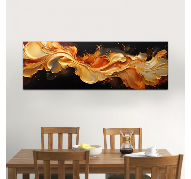 Πίνακας σε καμβά "Abstract Heat Wave" Megapap ψηφιακής εκτύπωσης 150x50x3εκ.