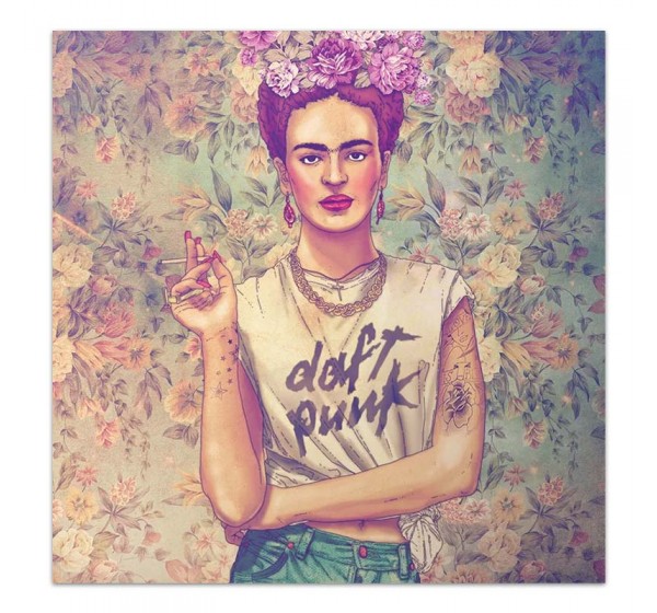 Πίνακας σε καμβά "Frida Punk" Megapap ψηφιακής εκτύπωσης 60x60x3εκ.