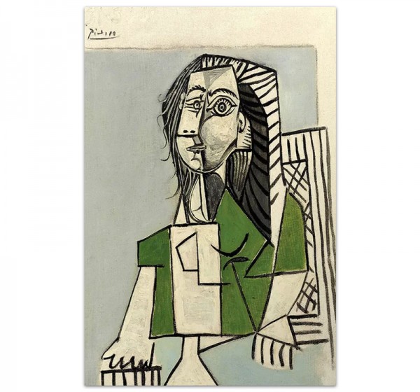 Πίνακας σε καμβά "Seated Woman" Megapap ψηφιακής εκτύπωσης 60x90x3εκ.