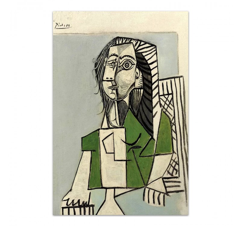 Πίνακας σε καμβά "Seated Woman" Megapap ψηφιακής εκτύπωσης 60x90x3εκ.