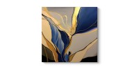 Πίνακας σε καμβά "Dance of Gold and Blue" Megapap ψηφιακής εκτύπωσης 100x100x3εκ.