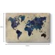 Πίνακας σε καμβά "World Map" Megapap ψηφιακής εκτύπωσης 125x80x3εκ.