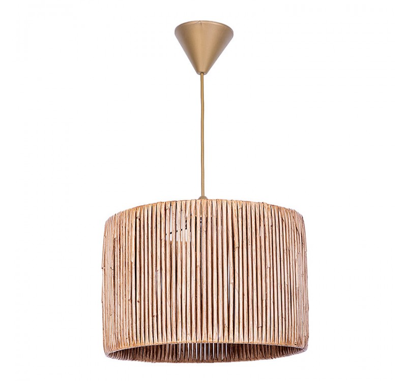 Φωτιστικό οροφής Zale Megapap Ε27 χάρτινο μονόφωτο χρώμα φυσικό 28x28x65εκ.