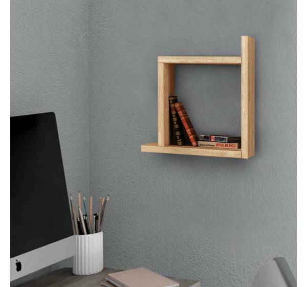 Ραφιέρα τοίχου Box Megapap χρώμα sapphire oak 30x22x30εκ.